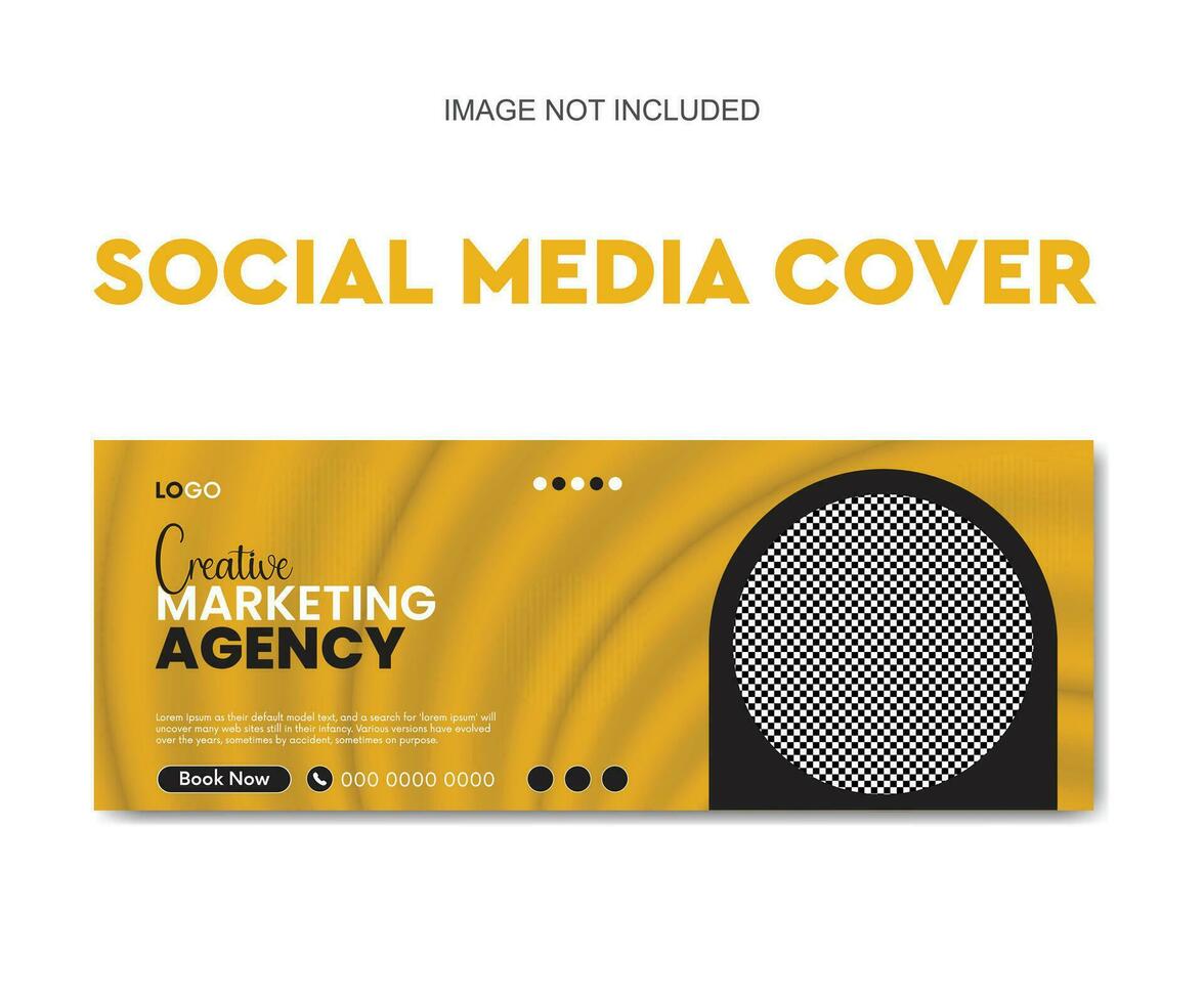 creativo attività commerciale marketing agenzia sociale media inviare sociale media copertina ragnatela bandiera modello vettore