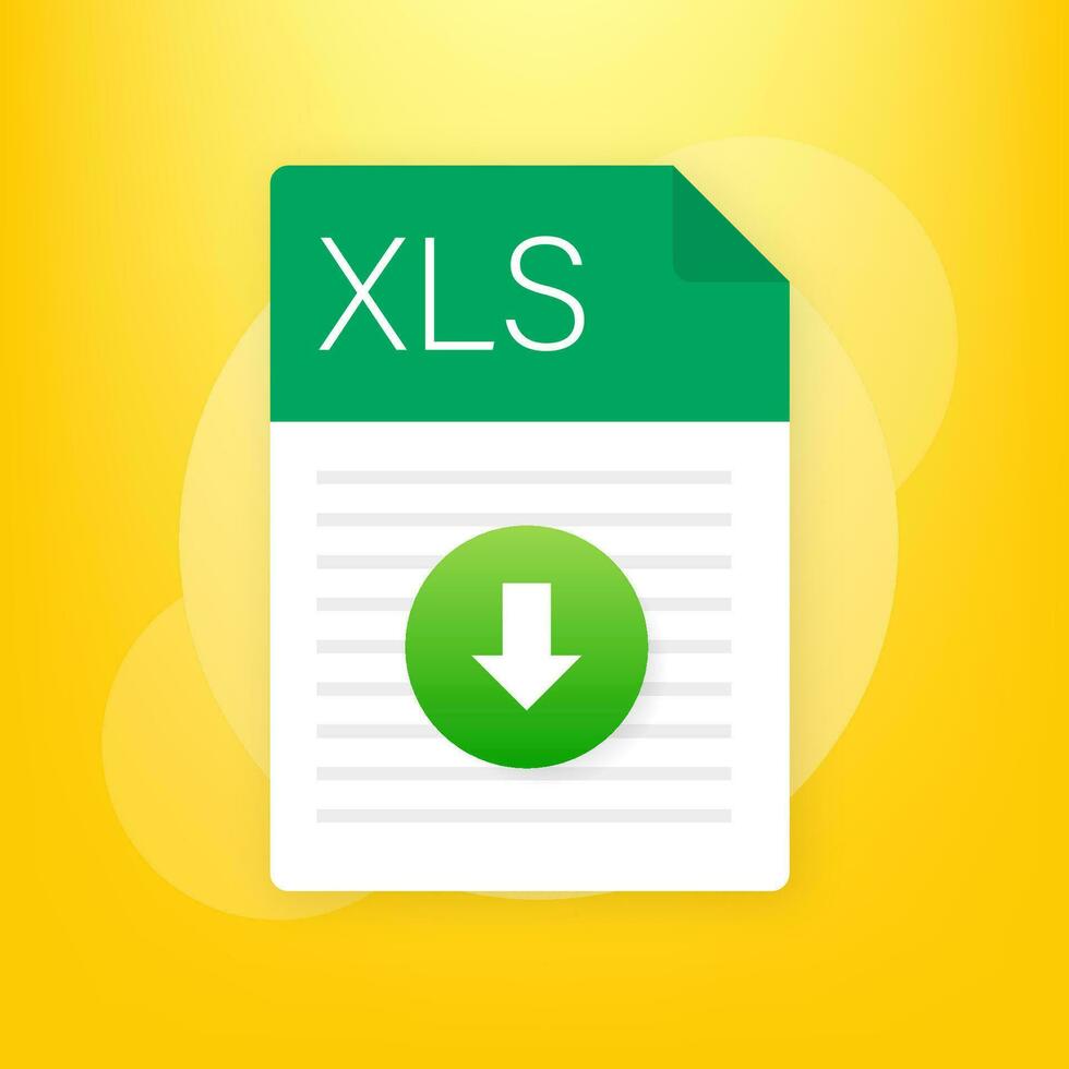 xls file icona. foglio elettronico documento genere. moderno piatto design grafico illustrazione. vettore xls icona.