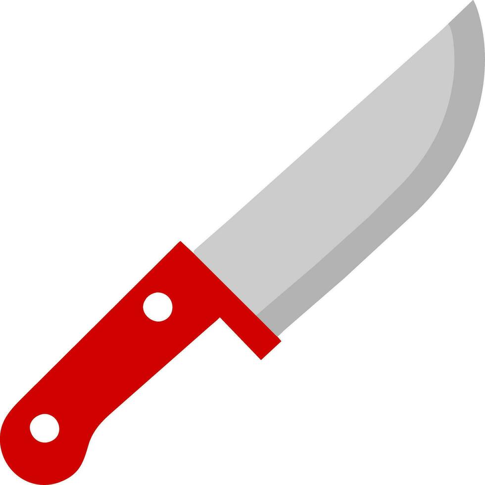 coltello clip arte vettore. coltello isolato su bianca sfondo , superiore Visualizza , piatto posizione. vettore