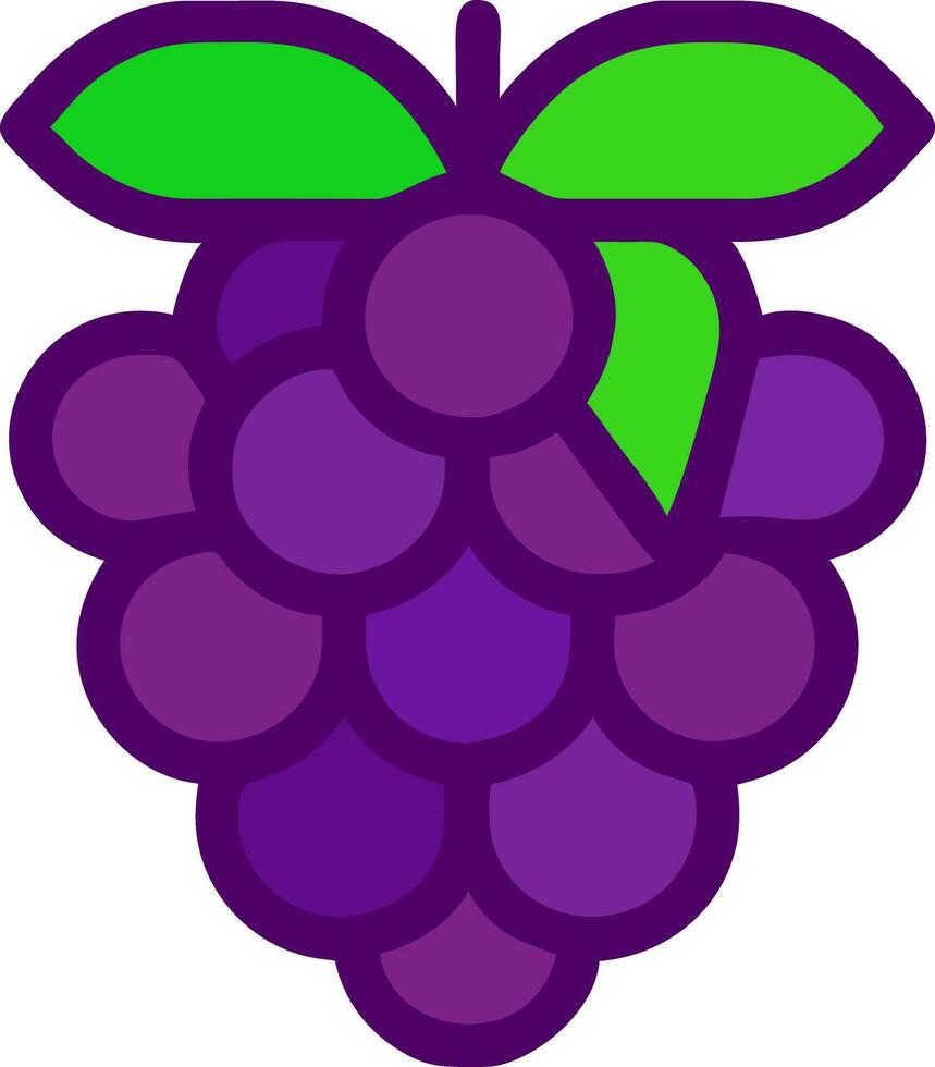vino uva. viola uva, moscato uva banches icona vettore.isolato cartone animato vettore illustrazione
