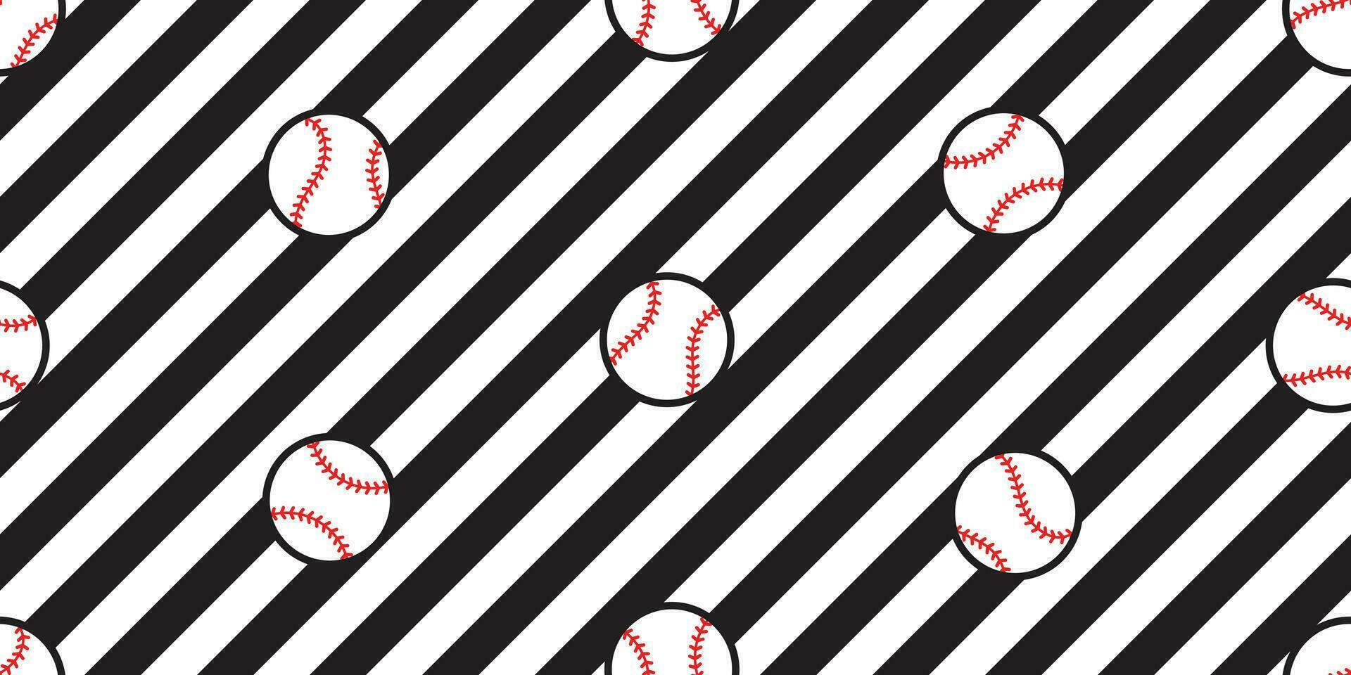 baseball senza soluzione di continuità modello vettore strisce softball sport cartone animato sciarpa isolato ripetere sfondo piastrella sfondo illustrazione scarabocchio design