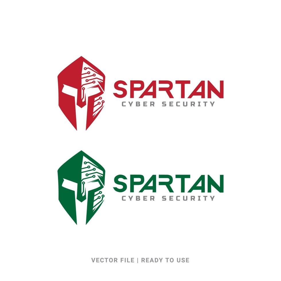vettore icona logo illustrazione del casco guerriero spartano digitale