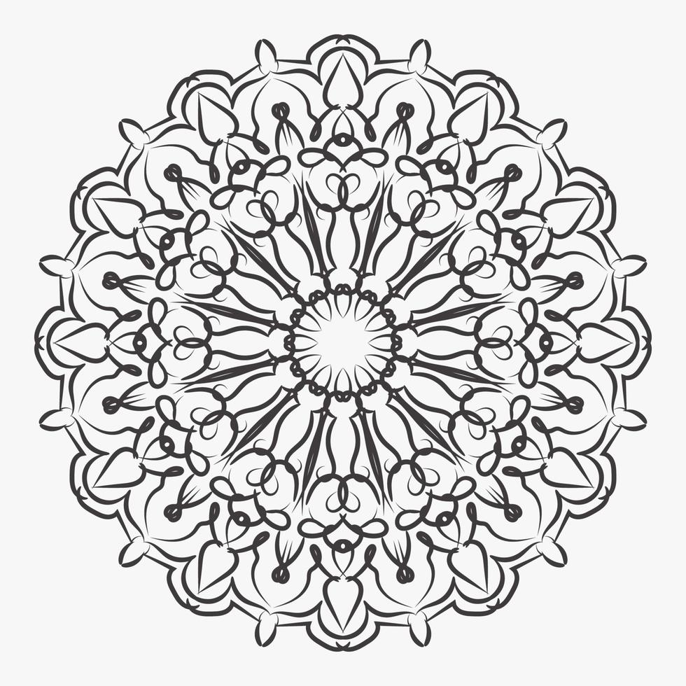 mandala per libro da colorare. ornamenti decorativi rotondi vettore