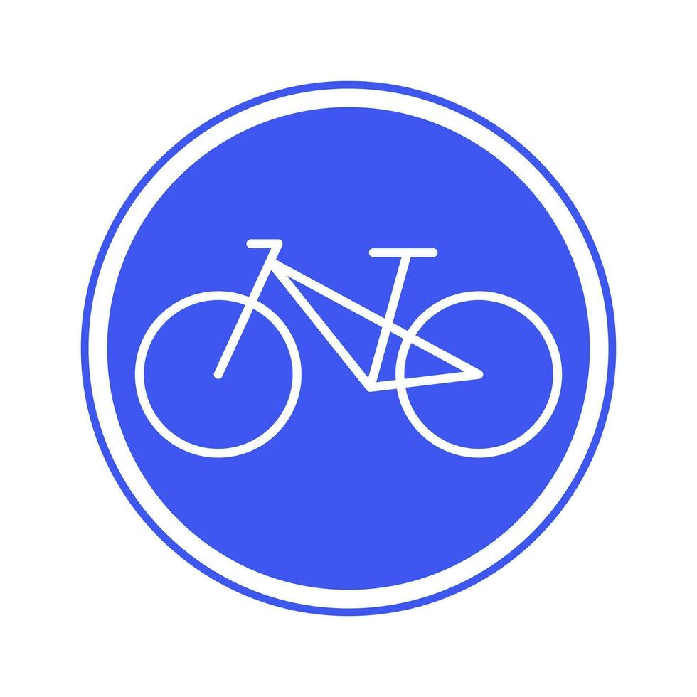 bicicletta sentiero cartello. bicicletta icona. trasporto piatto simbolo. vettore semplice illustrazione.