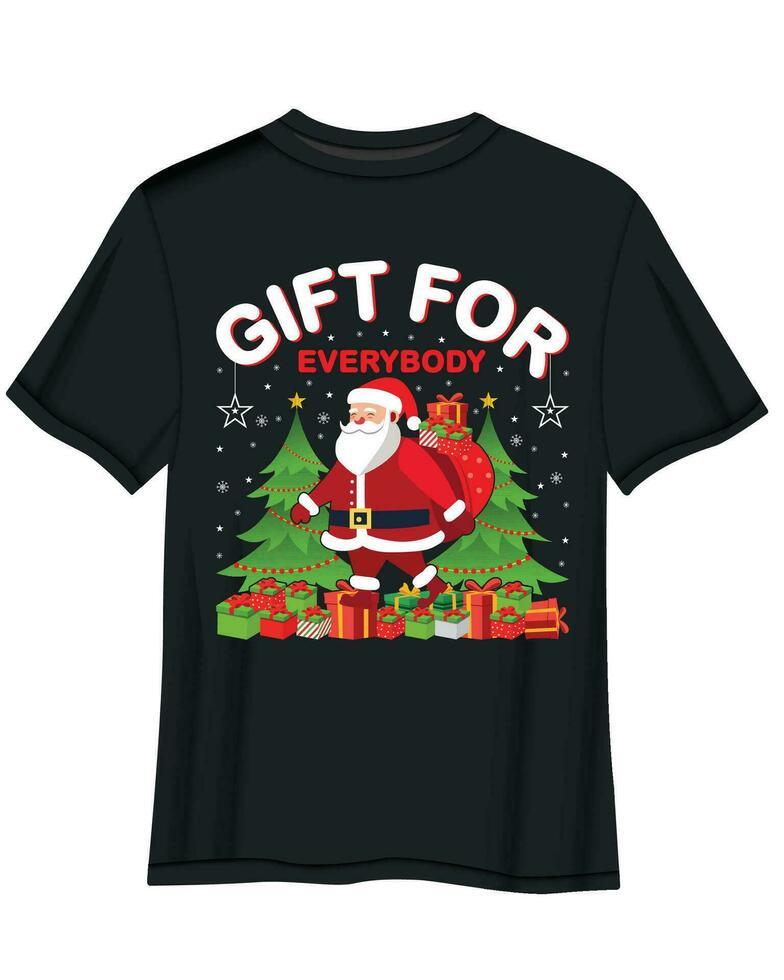 Santa Claus maglietta disegno, Natale maglietta design. maglietta design vettore