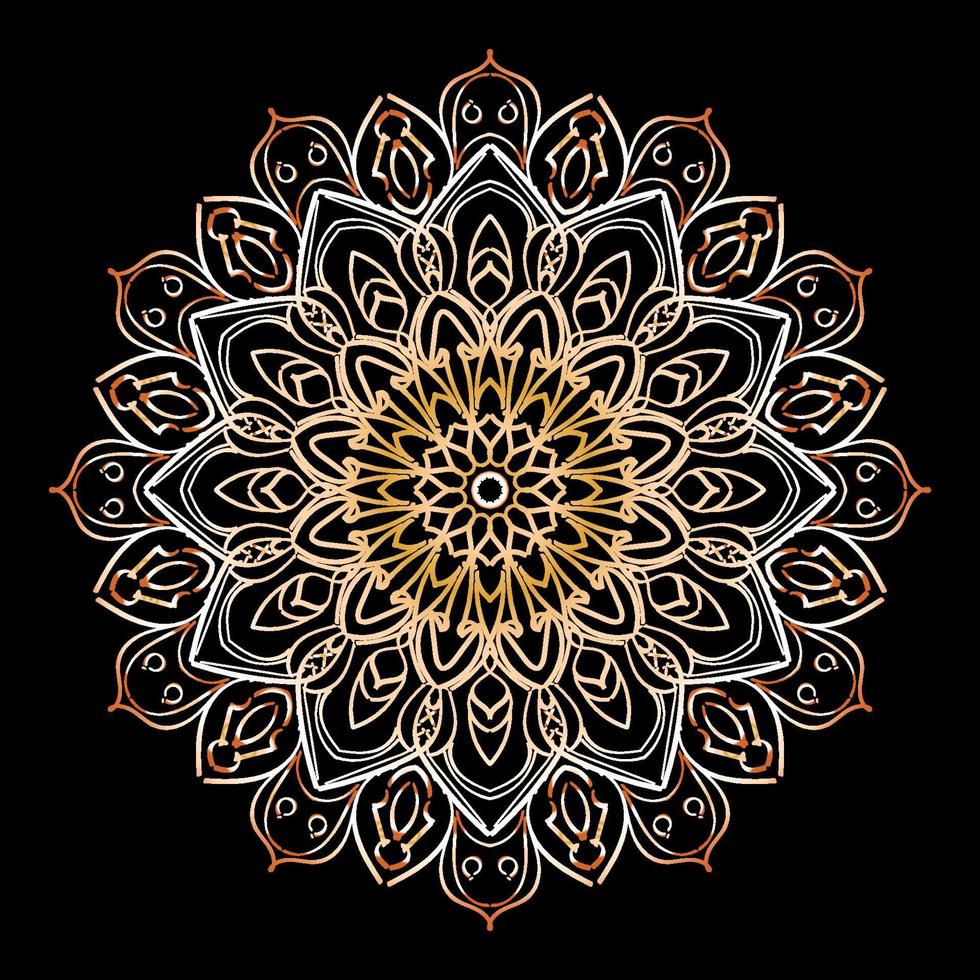 modello di colore mandala indiano bellissimo vettore