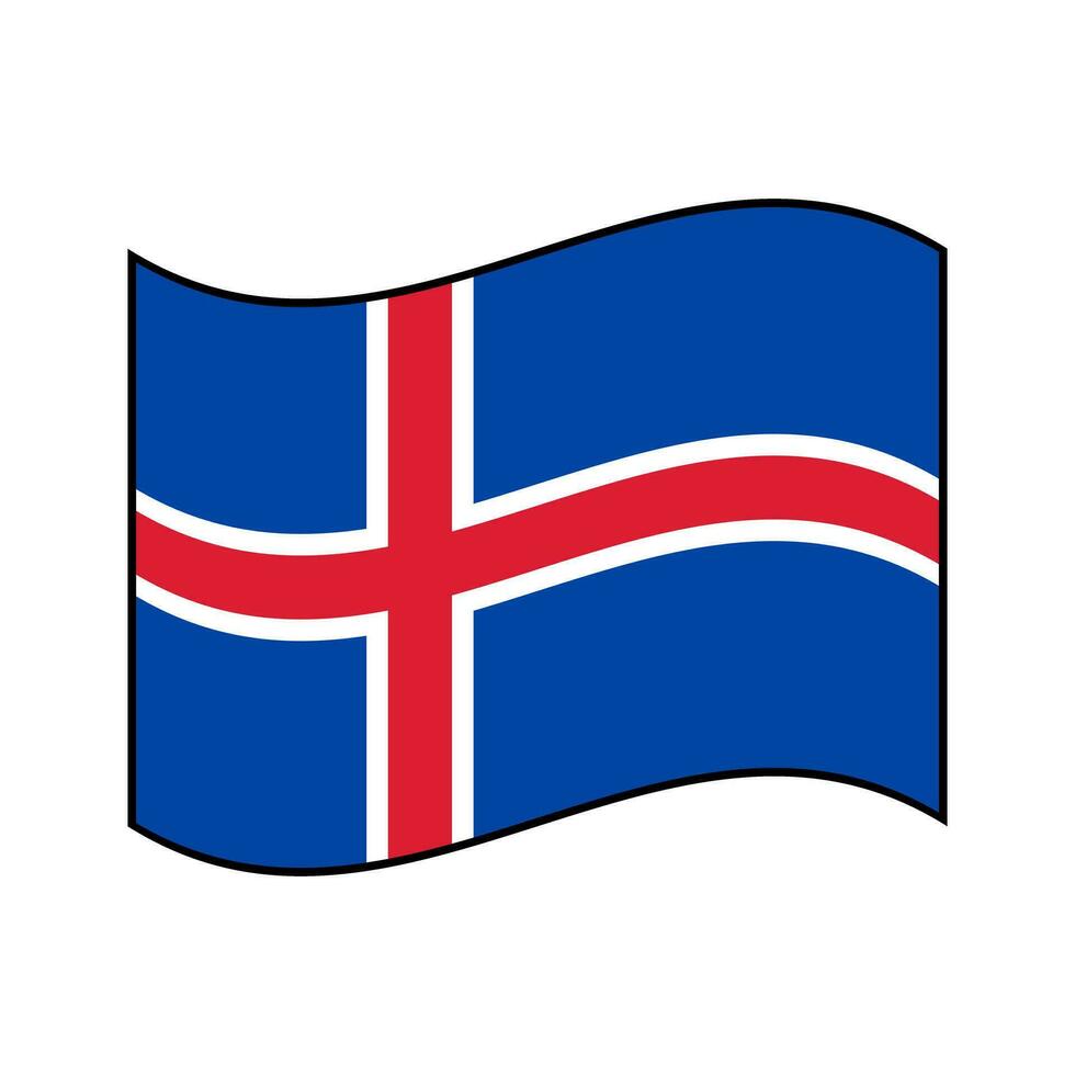 svolazzanti Islanda bandiera icona. vettore. vettore