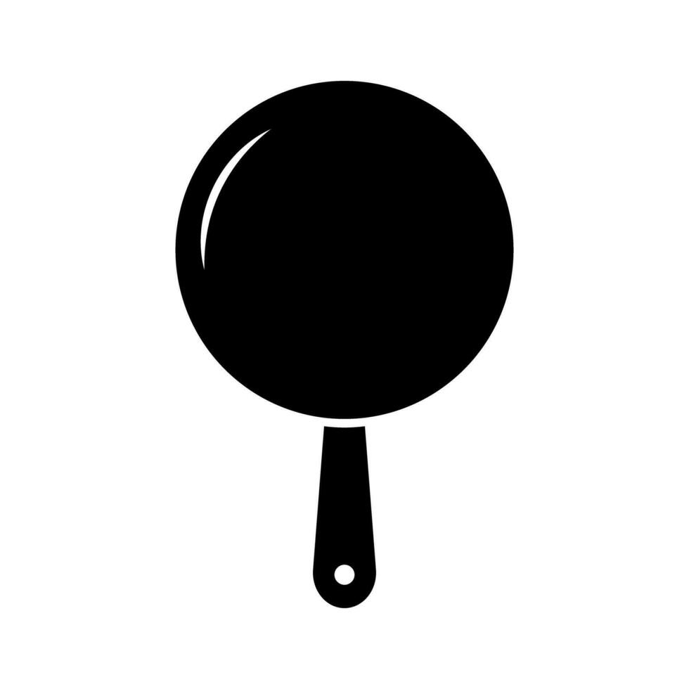frittura padella silhouette icona. cucinando utensile. vettore. vettore