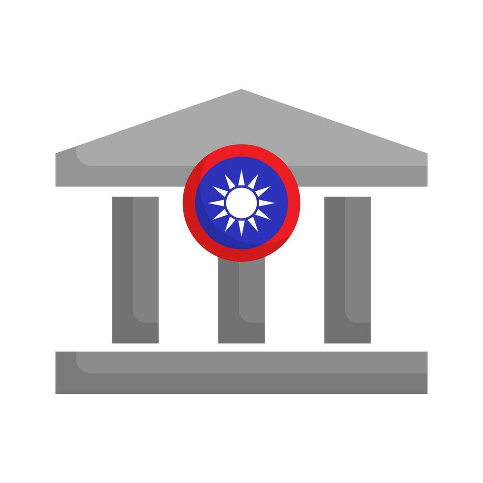 Taiwan governo icona o banca di Taiwan icona. vettore. vettore