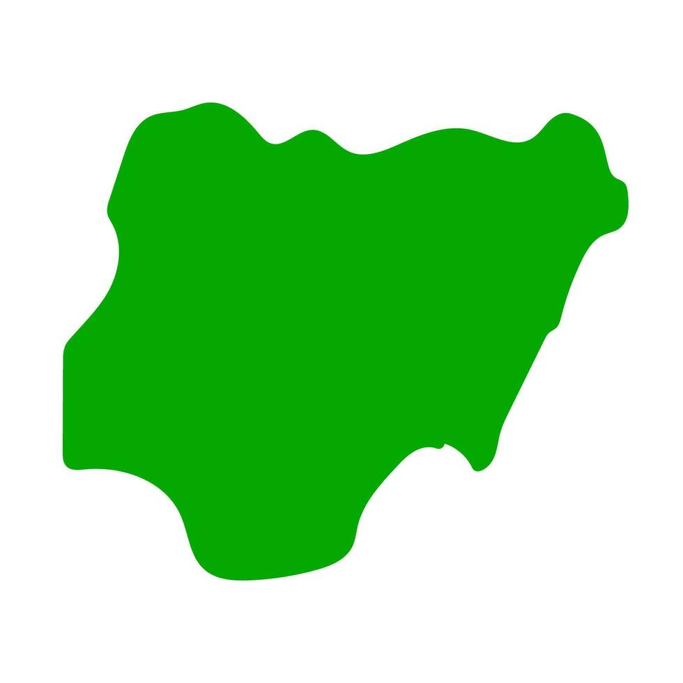 semplice Nigeria carta geografica icona. vettore. vettore