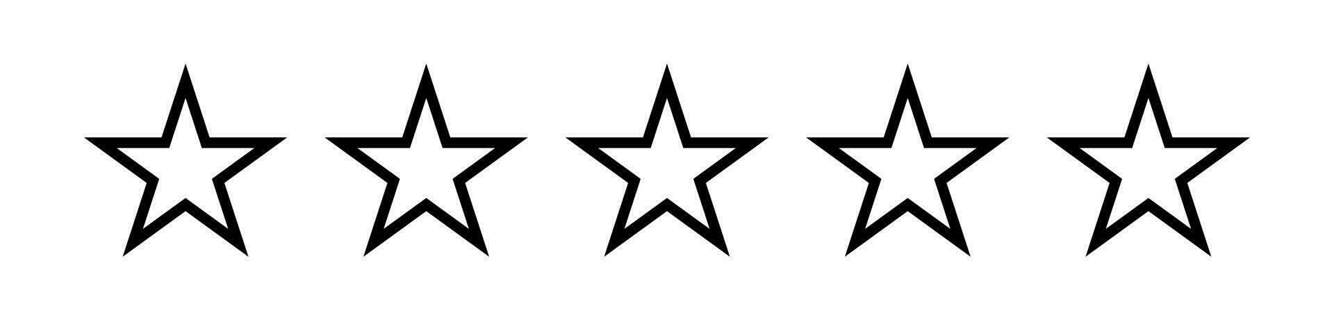 semplice cinque stella icona. valutazione. vettore. vettore
