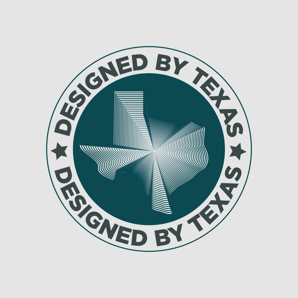 progettato di Texas francobollo con carta geografica. vettore
