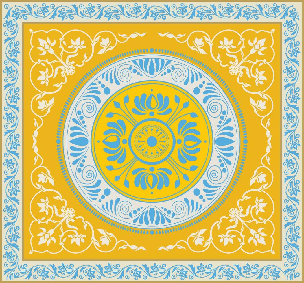 alpona design. tradizionale mandala design. vettore