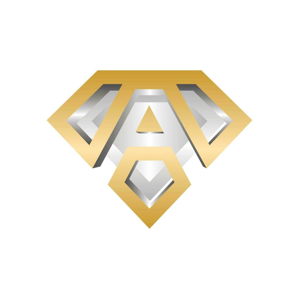 lettera un' diamante logo elegante disegno, diamante icona modello, adatto per il tuo azienda vettore