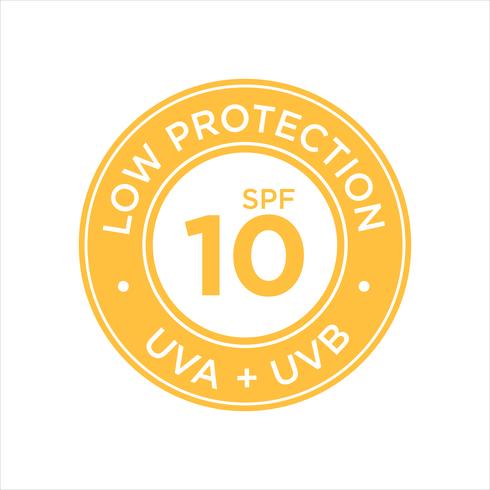 UV, protezione solare, basso SPF 10 vettore