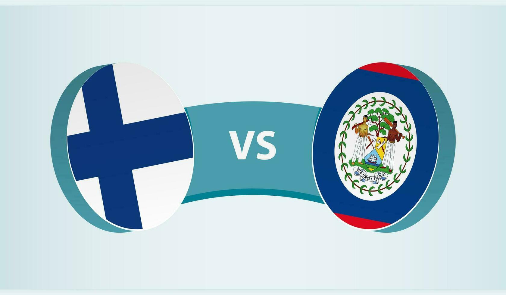 Finlandia contro Belize, squadra gli sport concorrenza concetto. vettore