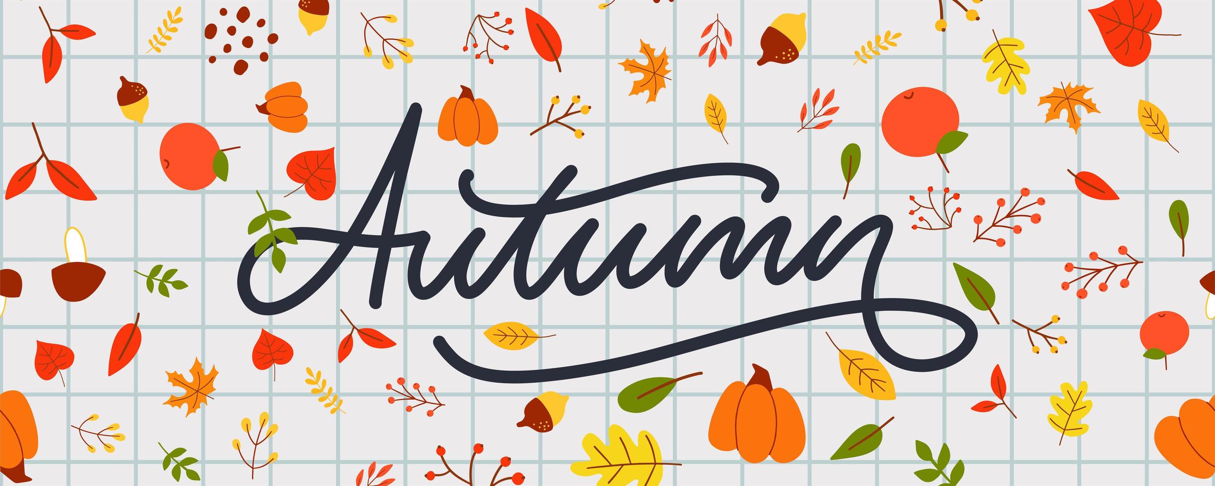 illustrazione autunnale, banner, vettore