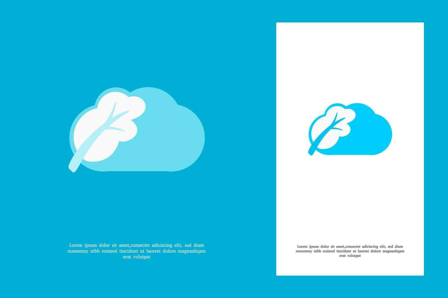 eco nube logo modello design vettore illustrazione