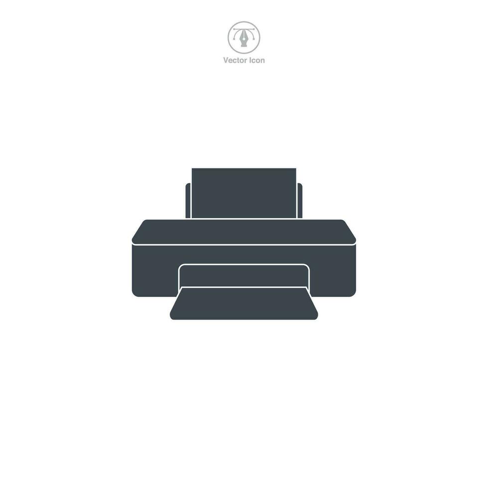 stampante icona simbolo vettore illustrazione isolato su bianca sfondo