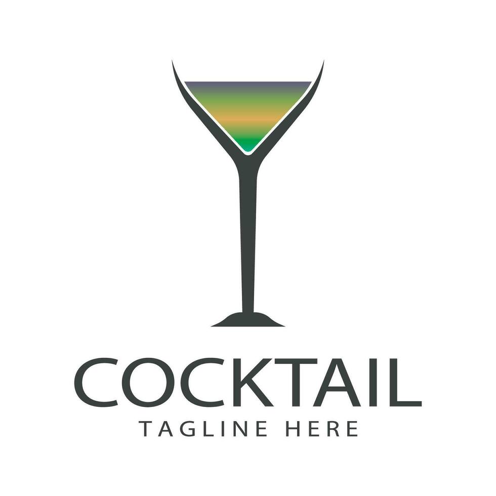 vettore semplice logo cocktail