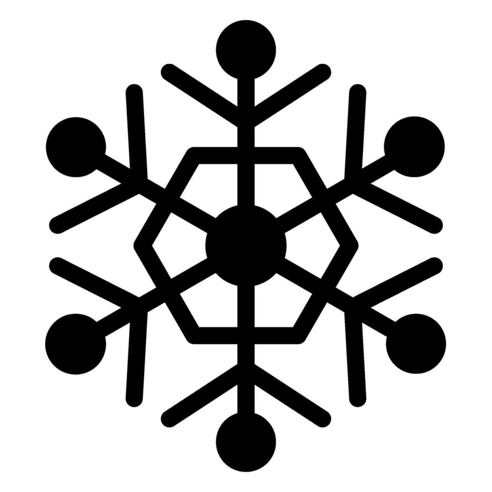 inverno monocromatico geometrico fiocco di neve icona vettore