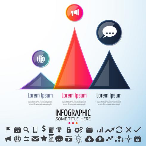 Modello di progettazione infografica vettore