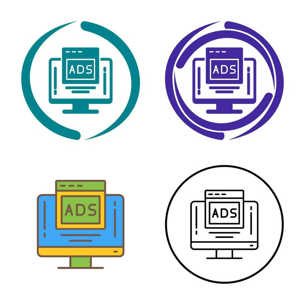 digitale pubblicità vettore icona