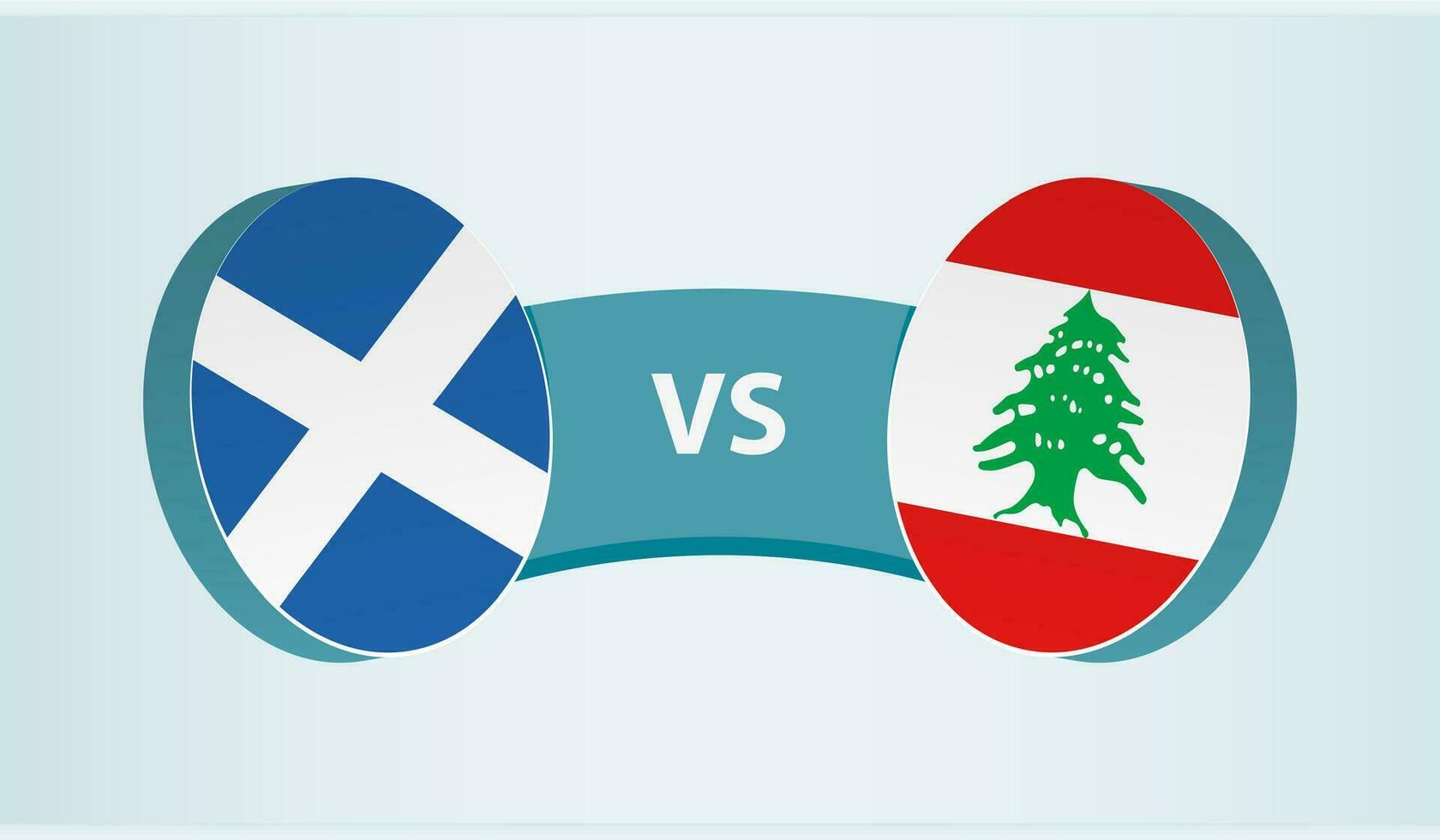 Scozia contro Libano, squadra gli sport concorrenza concetto. vettore