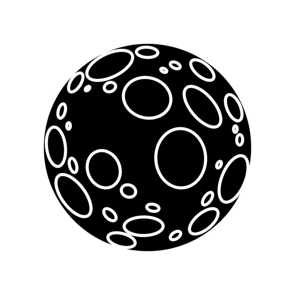 Luna icona vettore. pieno Luna illustrazione cartello. pianeta simbolo o logo. vettore