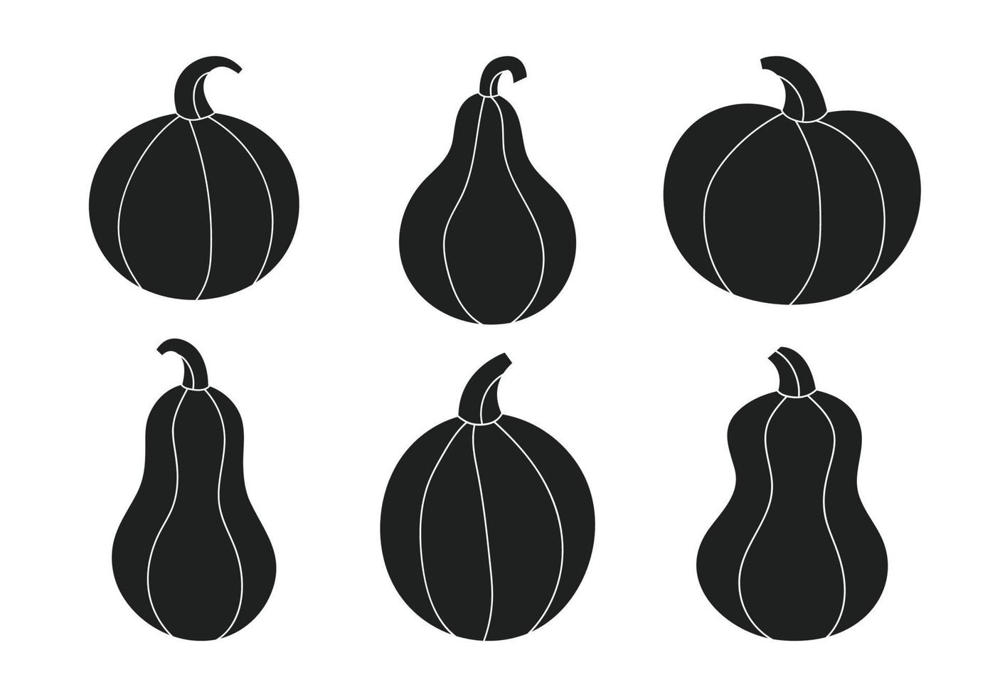 zucche silhouette sublimazione ringraziamento halloween vegetariano vettore