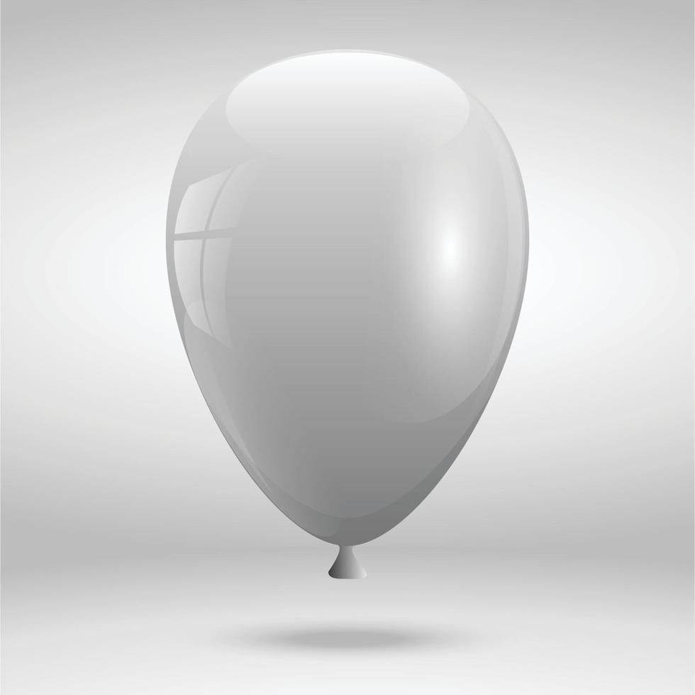 palloncino bianco isolato su sfondo bianco vettore