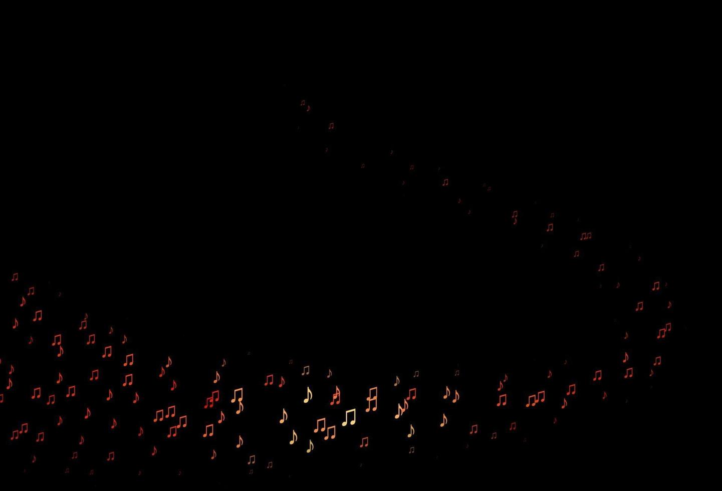 modello vettoriale rosso scuro con simboli musicali.