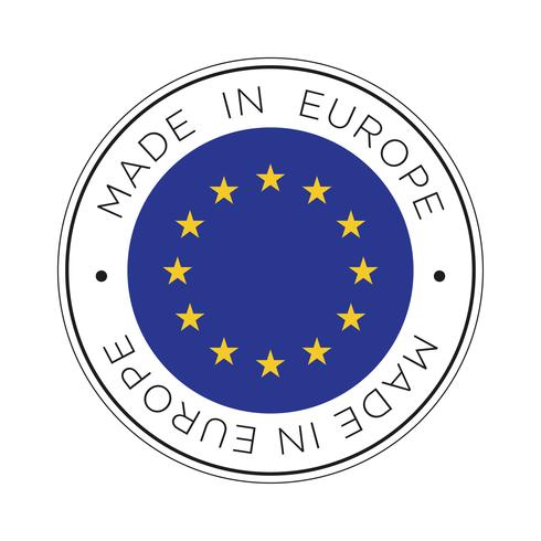 made in europe flag icon. vettore