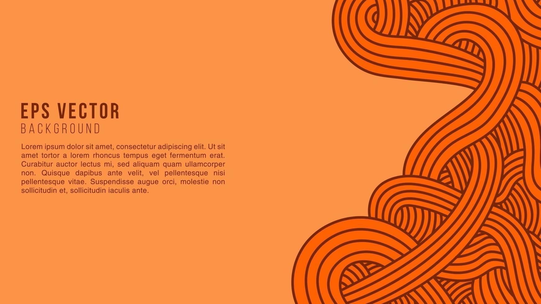 sfondo modificabile dell'illustrazione vettoriale di linea ondulata astratta arancione