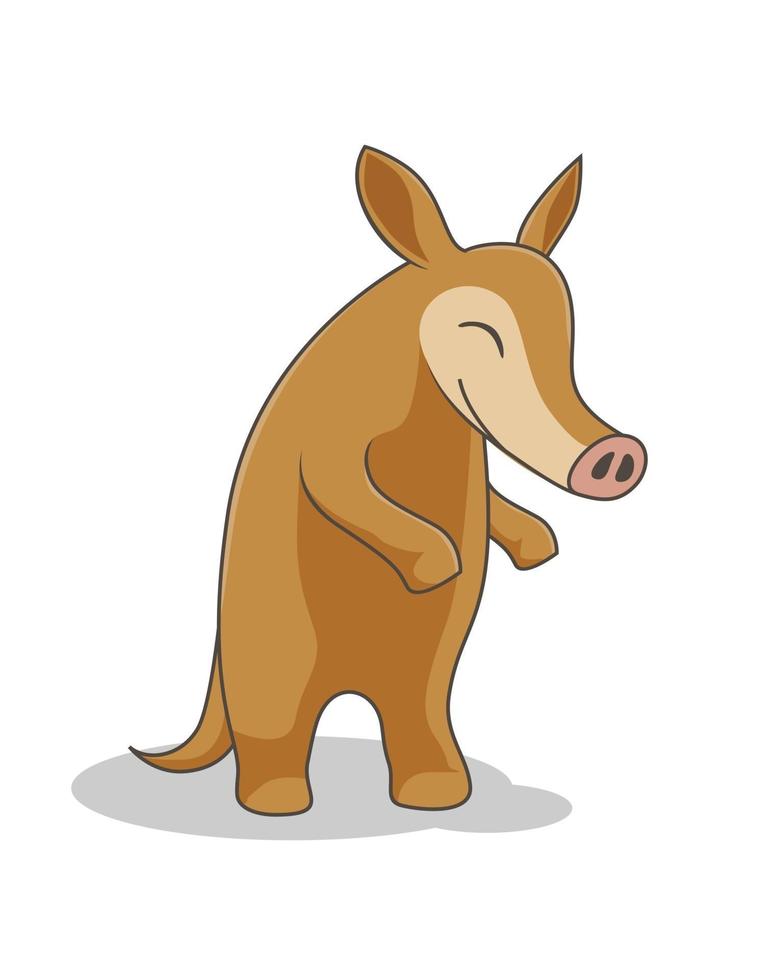vettore di cartone animato aardvark