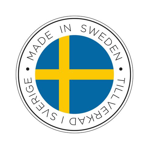 realizzato nell&#39;icona della bandiera della Svezia. vettore