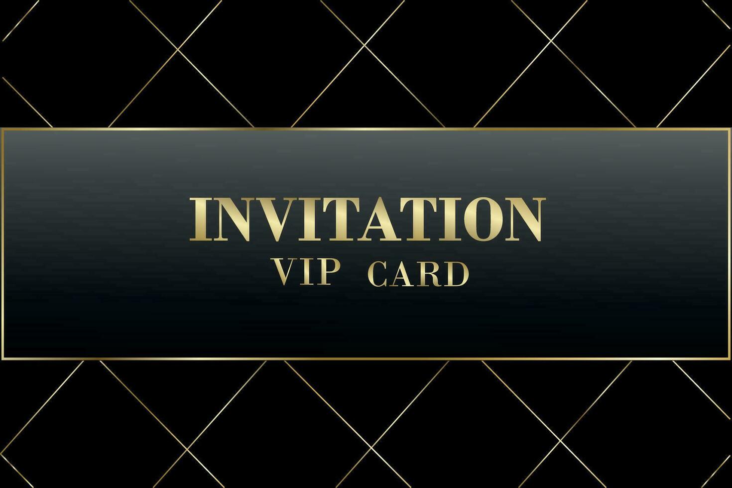 premio invito vip carta. lusso attività commerciale carta design modello nel oro stile con quadri e luccichio oro linee.dorate pendenza vip carta design su nero sfondo. vettore illustrazione.