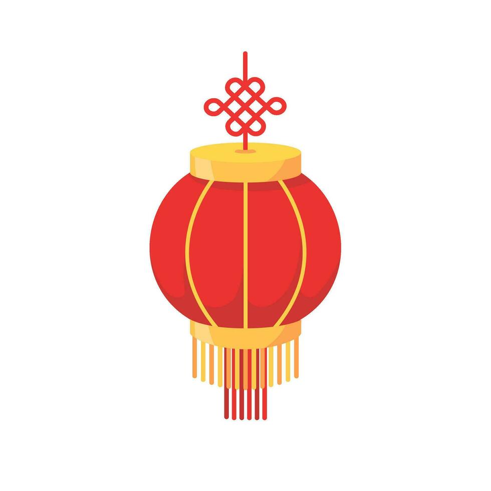 Cinese rosso lanterna per decorazione durante Cinese nuovo anno Festival vettore