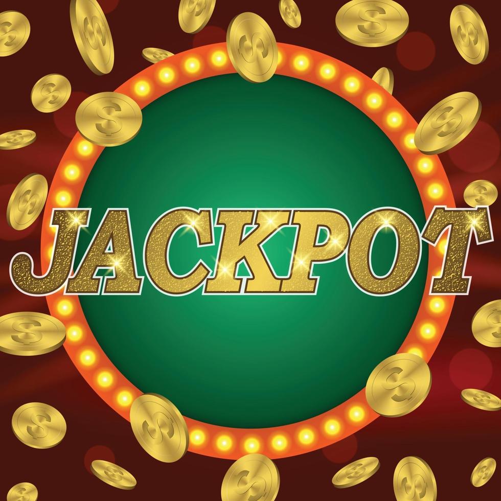 jackpot gioco d'azzardo retrò banner segno decorazione. cartellone per casinò. vettore