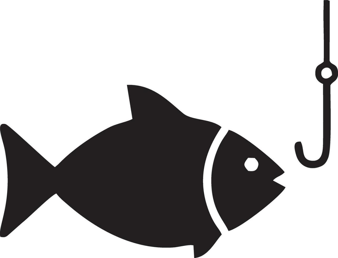 pesce gancio logo design Vectore simpel moderno vettore