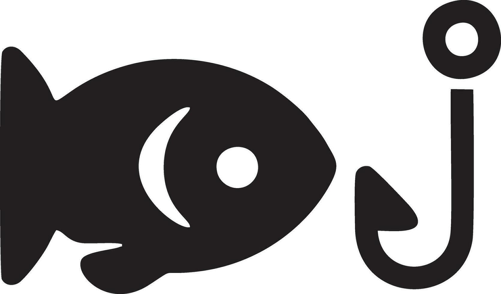 pesce gancio logo design Vectore simpel moderno vettore