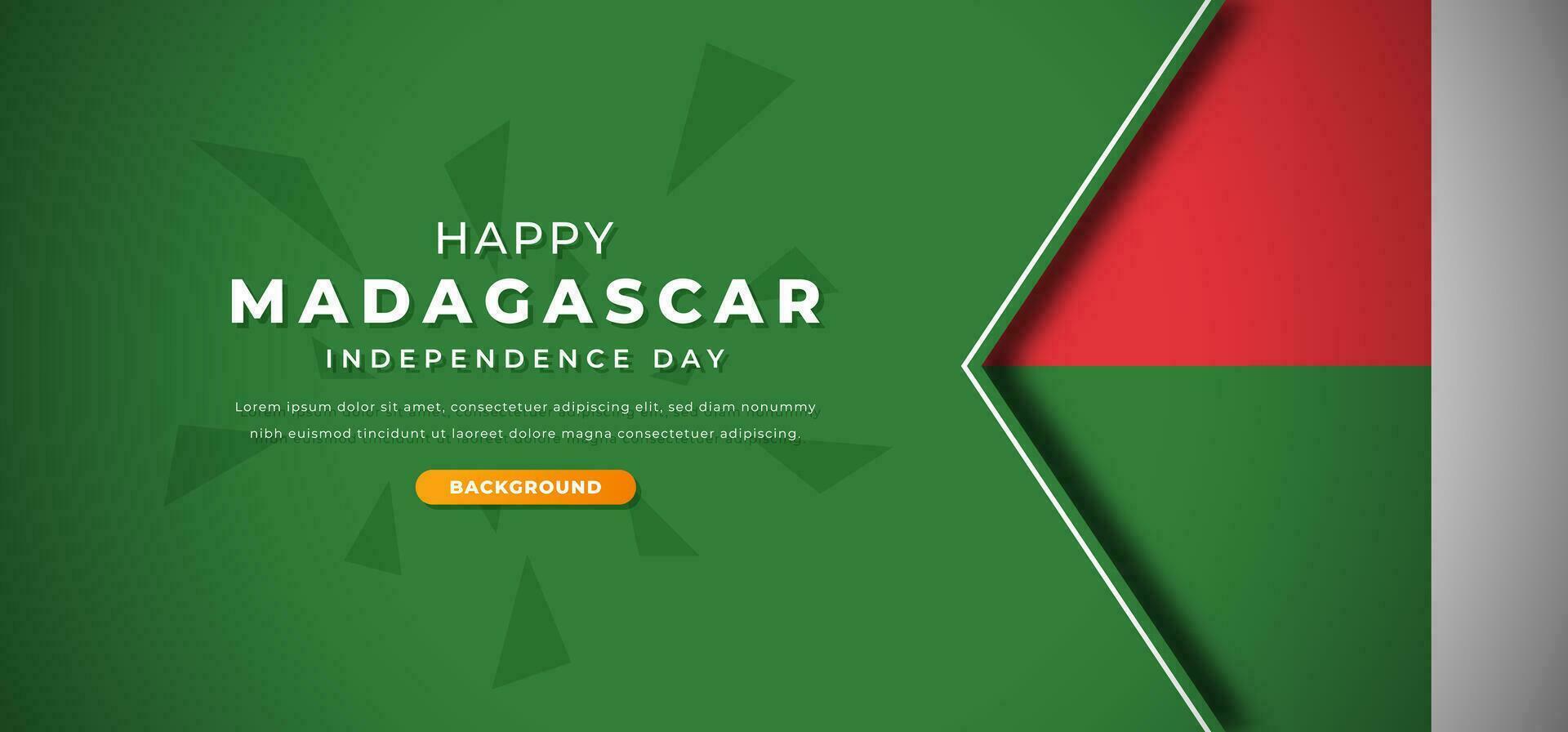 contento Madagascar indipendenza giorno design carta tagliare forme sfondo illustrazione per manifesto, striscione, pubblicità, saluto carta vettore