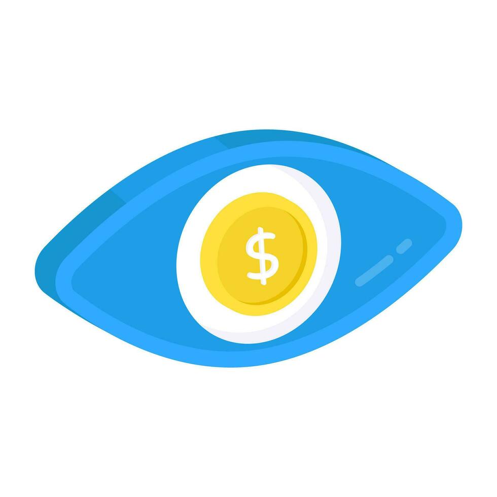un modificabile design icona di finanziario occhio vettore
