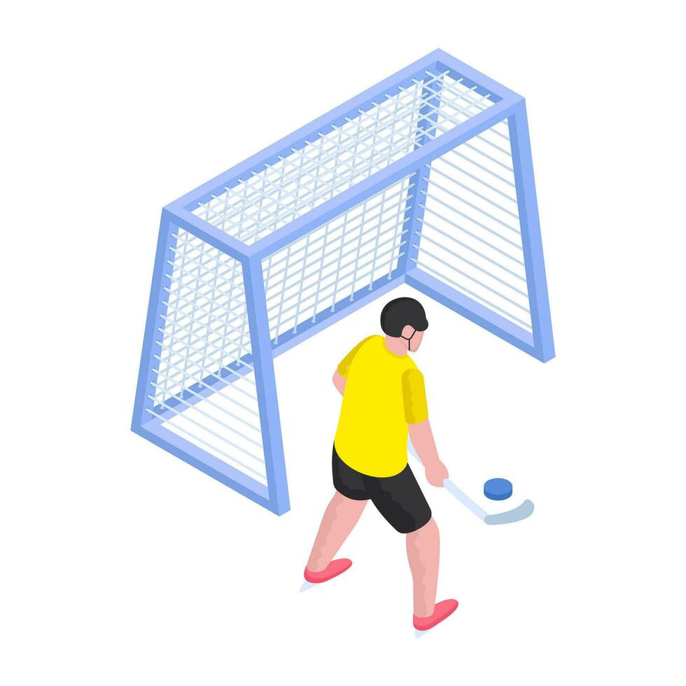 un illustrazione design di giocando ghiaccio hockey vettore