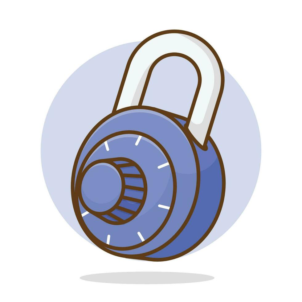 illustrazione vettore lucchetto serratura vettore con chiave