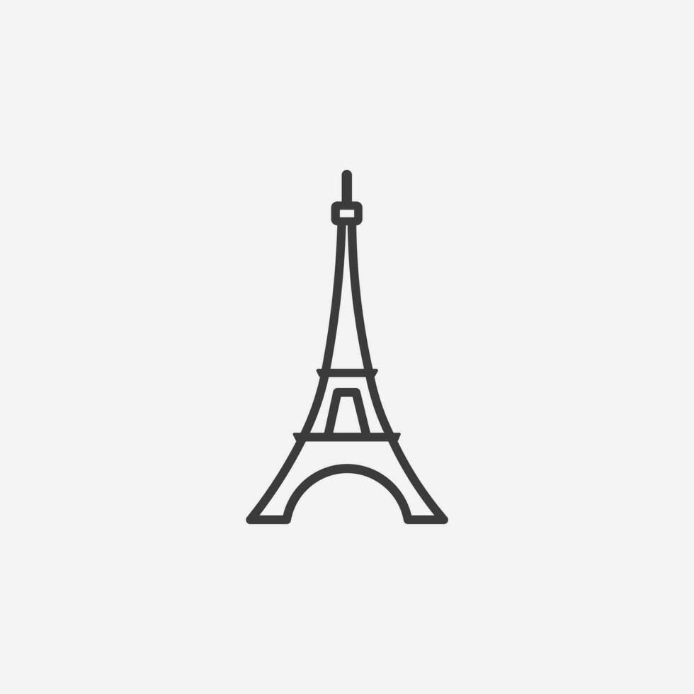 eiffel Torre icona vettore. Parigi, Francia simbolo cartello vettore