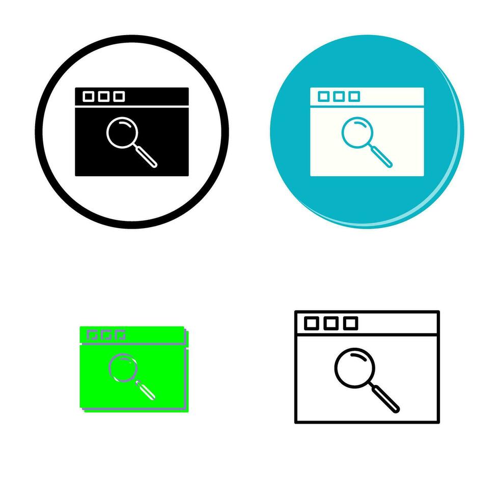 unico del browser vettore icona