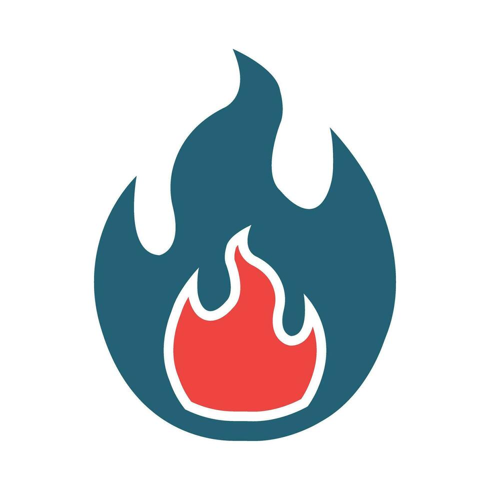fuoco vettore glifo Due colore icona per personale e commerciale uso.