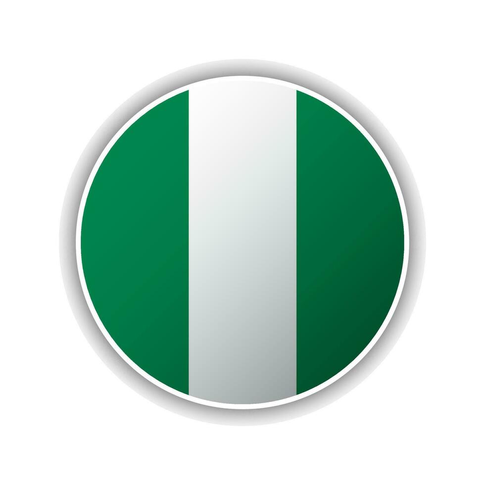 astratto cerchio Nigeria bandiera icona vettore