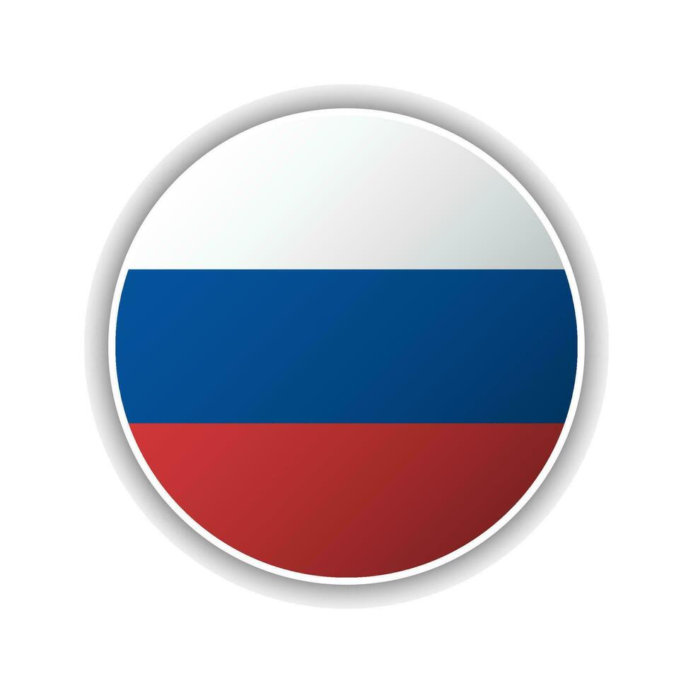 astratto cerchio Russia bandiera icona vettore